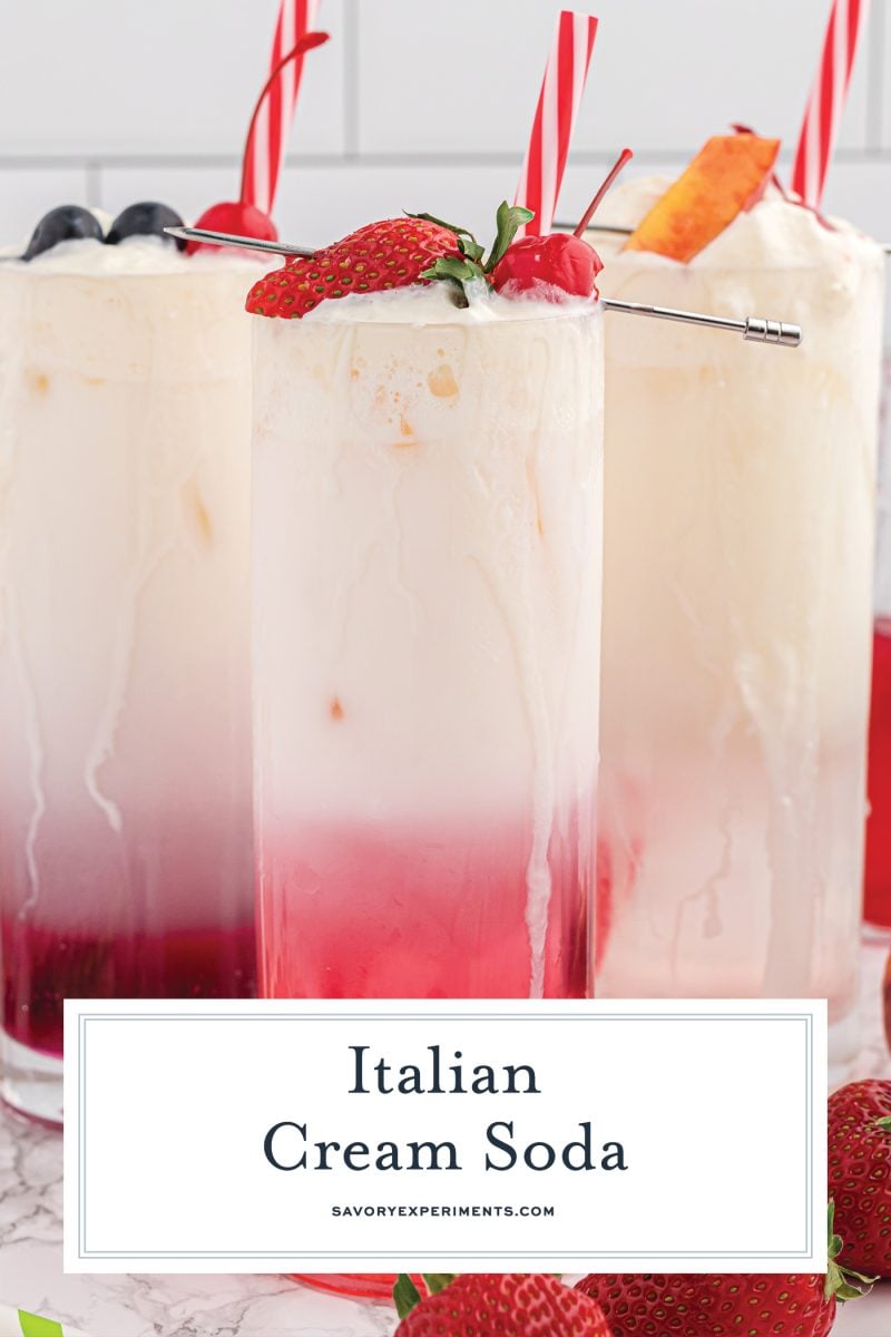 close up of italian cream sodas 