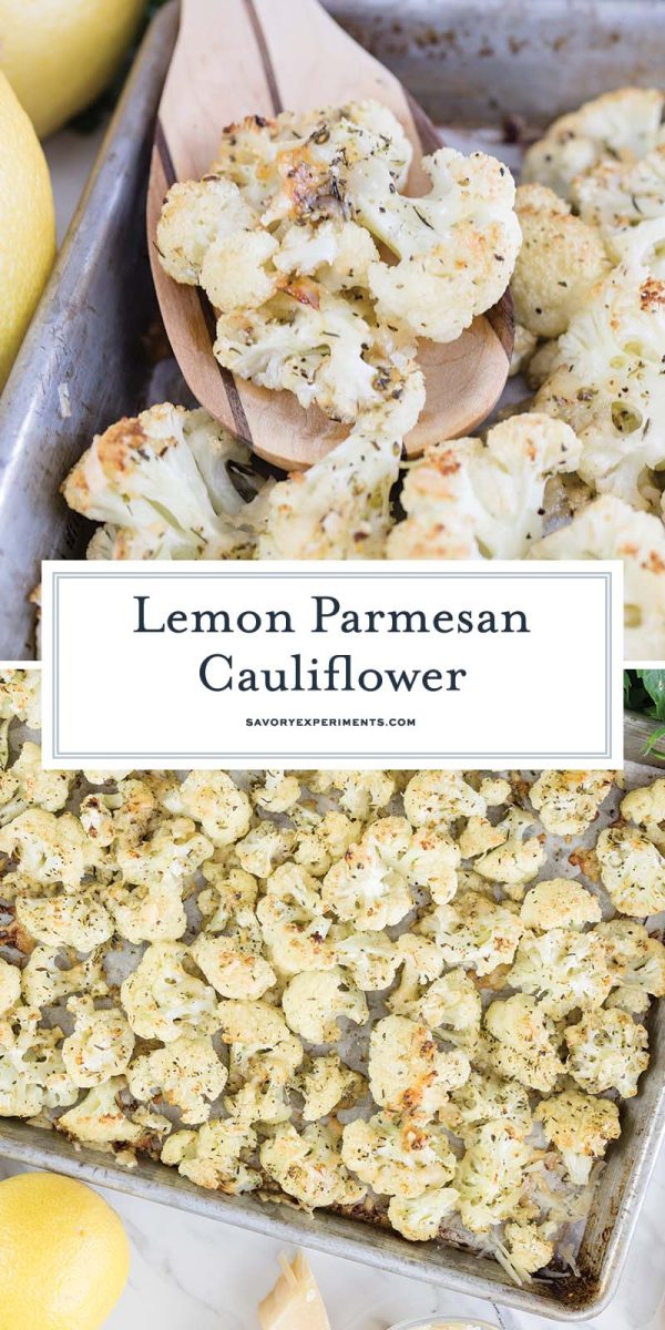 lemon parmesan cauliflower recipe for pinterest 
