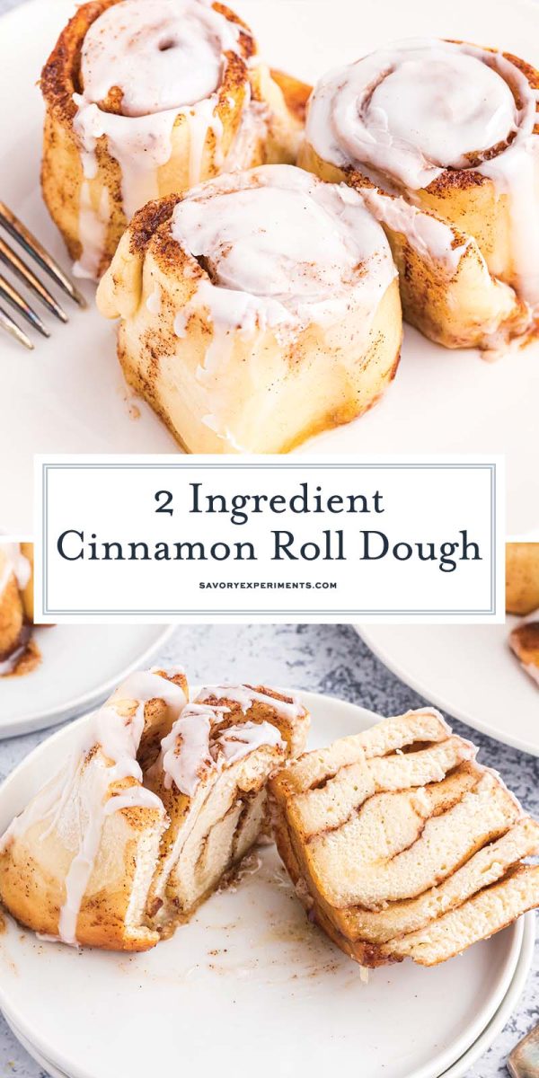 collage of cinnamon rolls for pinterest