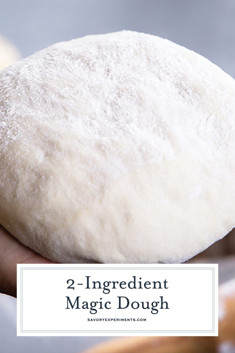 close up of 2-ingredient dough 