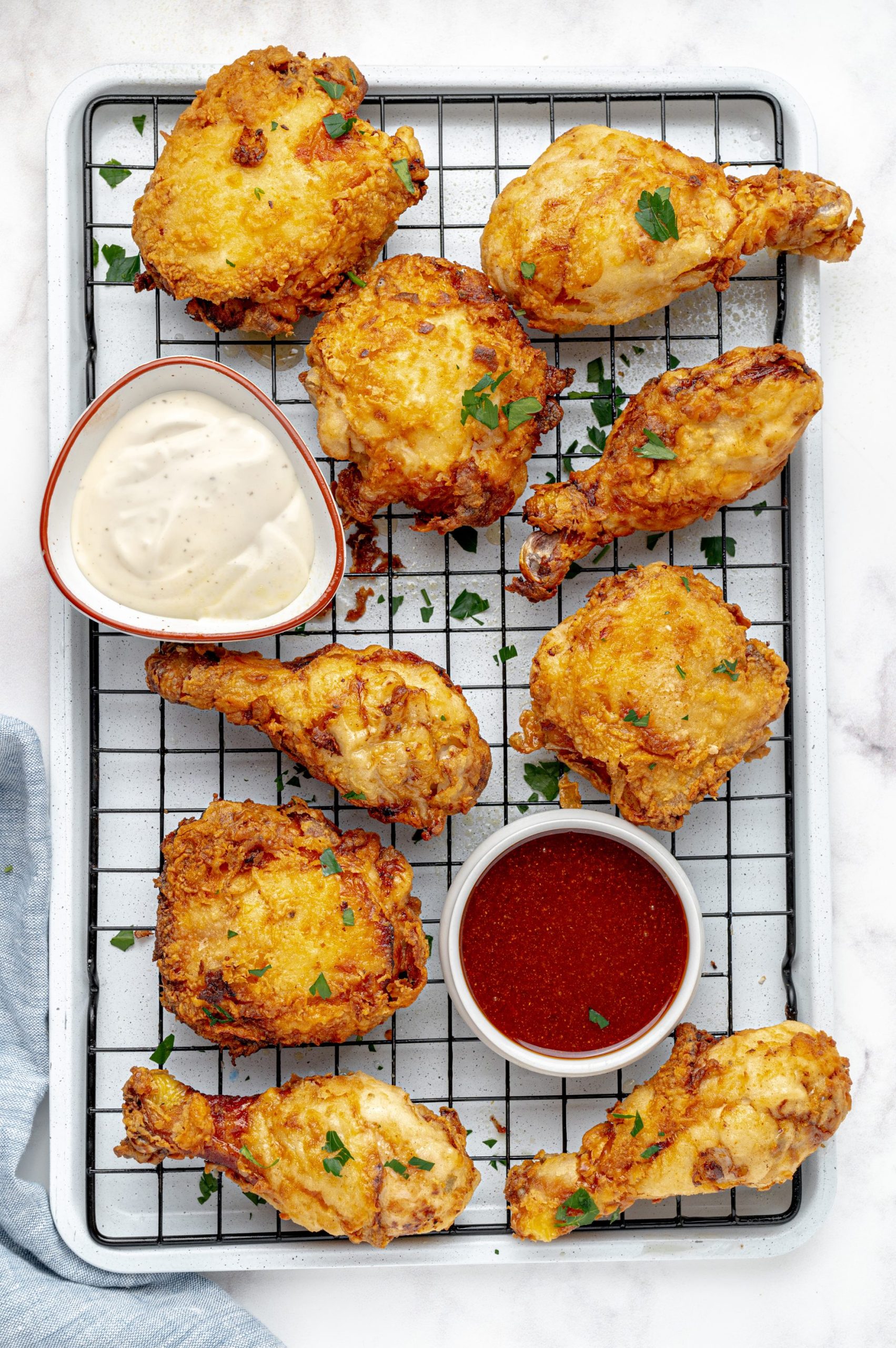 Rosemary-Brined, Buttermilk Fried Chicken Recipe