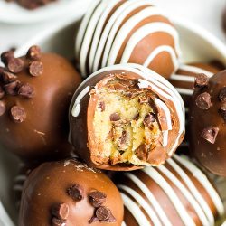 cookie dough truffles in a bowl