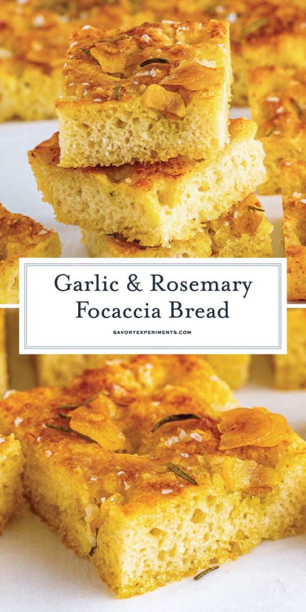 focaccia bread with text overlay 