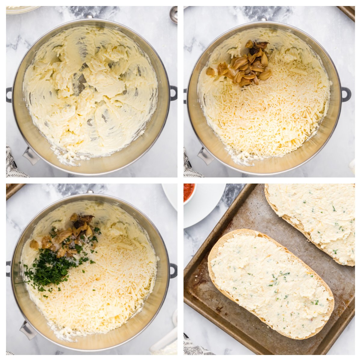 how to make garlic butter mixture in step by step images 