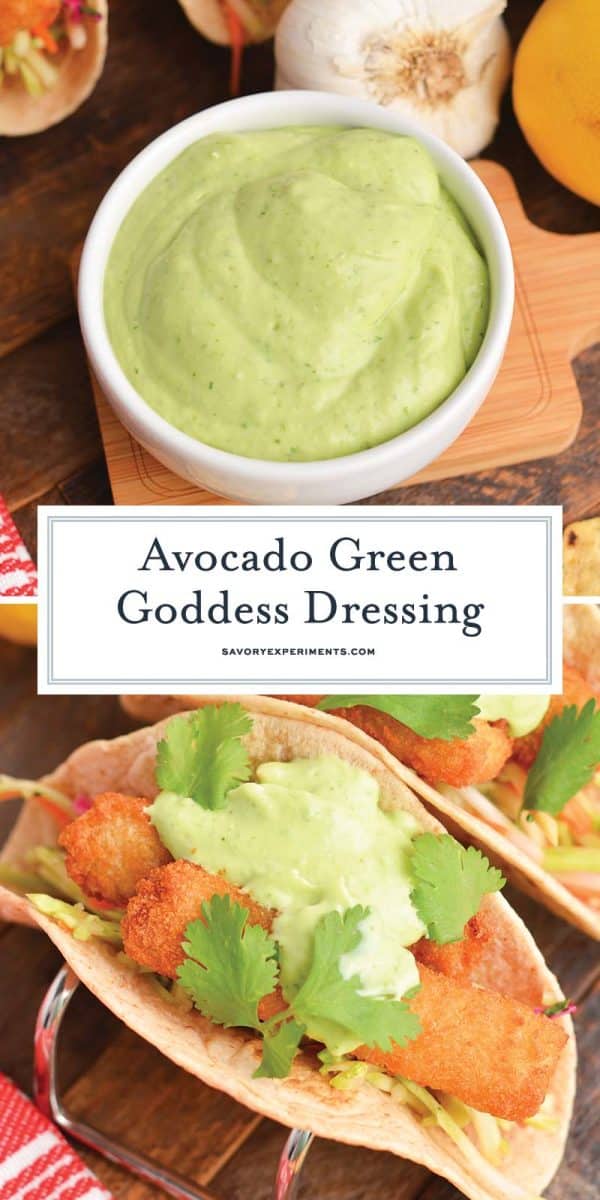 green goddess avocado sauce recipe for pinterest