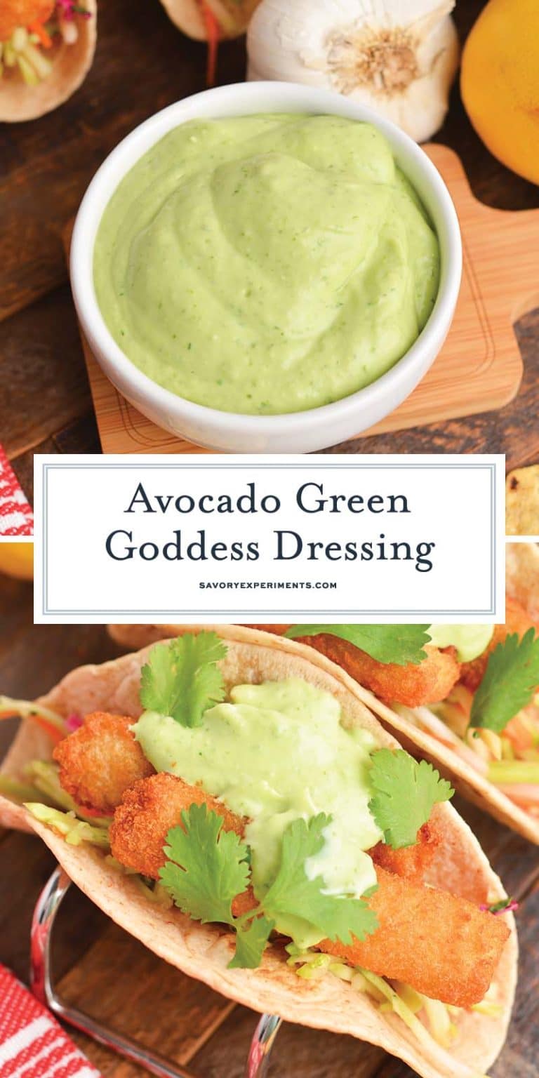 Avocado Green Goddess Dressing/Sauce Garlic + Greek Yogurt