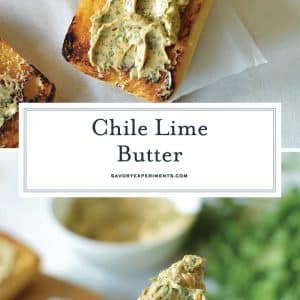 collage of chili lime butter for pinterest