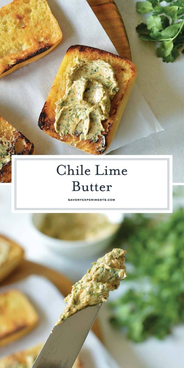 collage of chili lime butter for pinterest