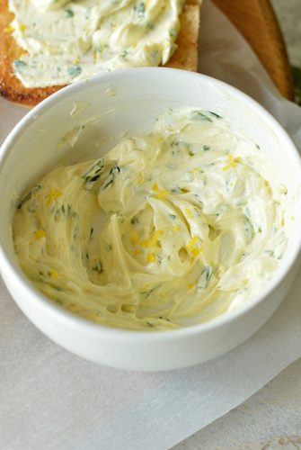 bowl of dijon lemon butter