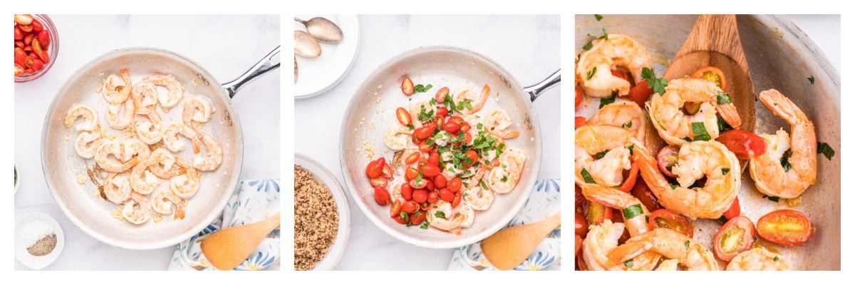 step-by-step pictures of how to make garlic butter shrimp 