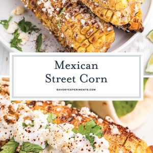 collage of mexican street corn for pinterest