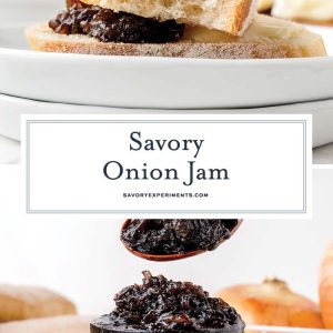 collage of onion jam for pinterest