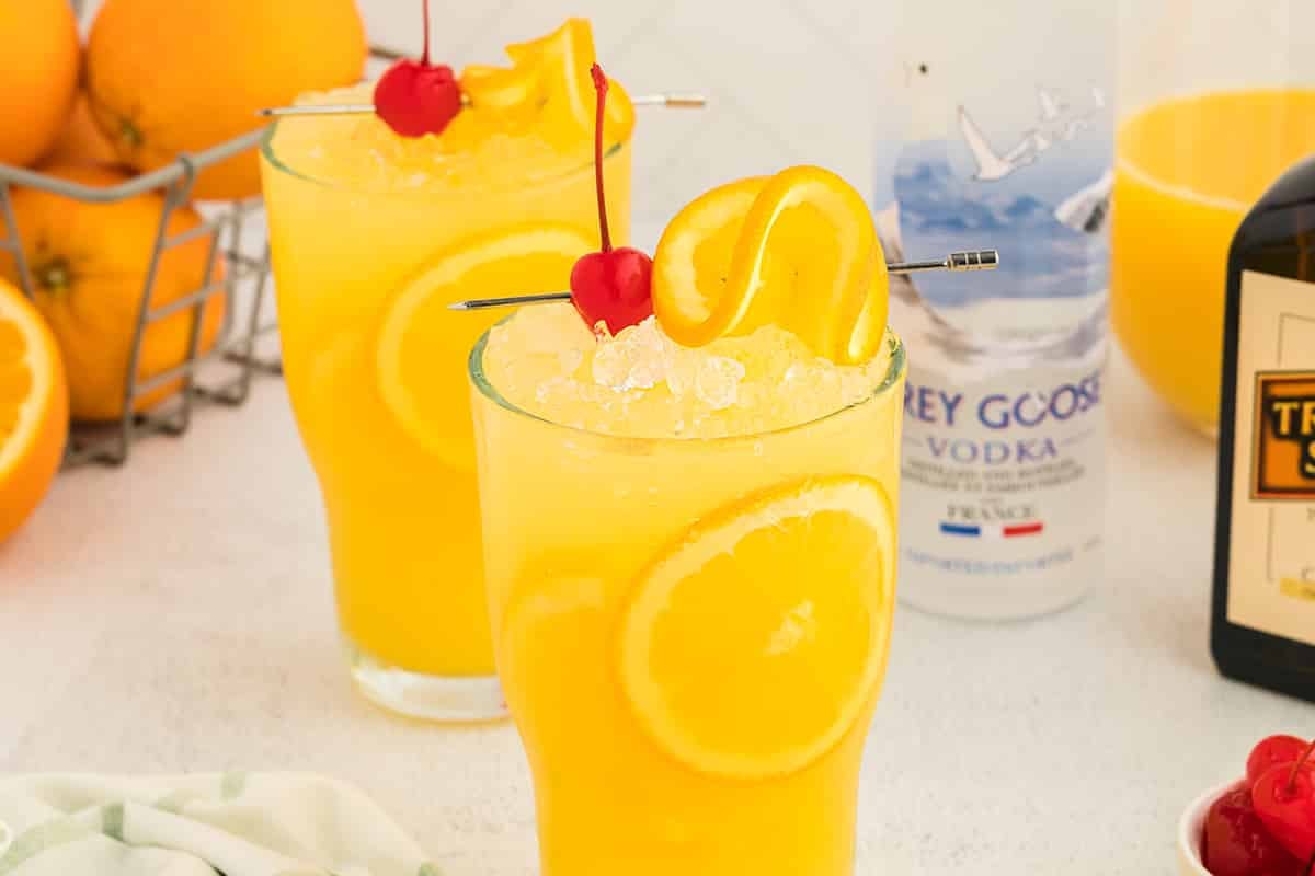 two orange crush cocktails