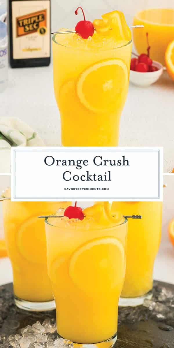 collage of orange crush cocktail for pinterest