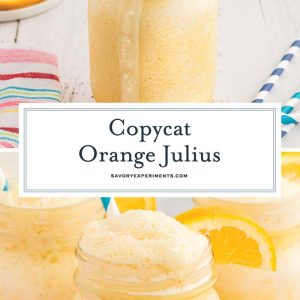 collage of orange julius for pinterest