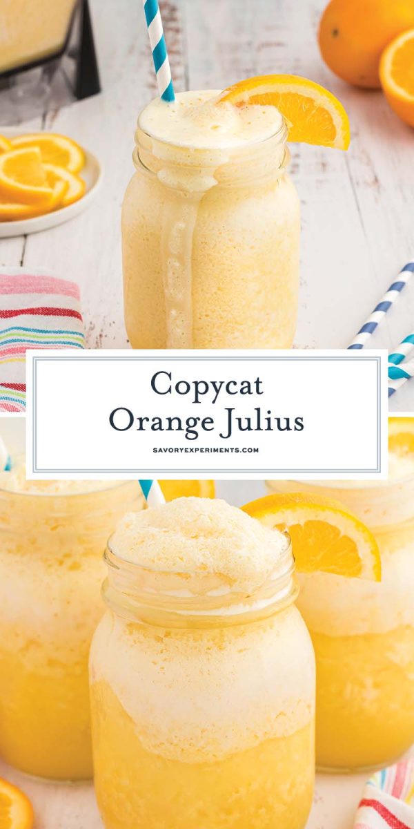 collage of orange julius for pinterest