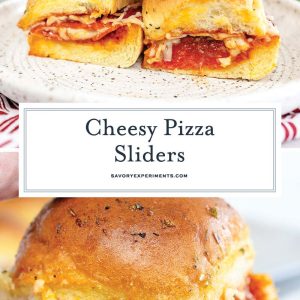 collage of pizza sliders for pinterest