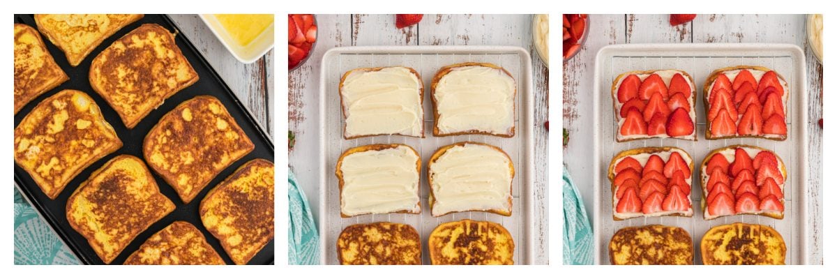step-by-step instructions of how to make stuffed french toast 