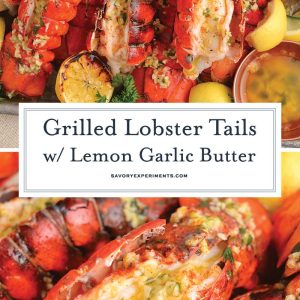 grilled lobster tail collage for pinterest