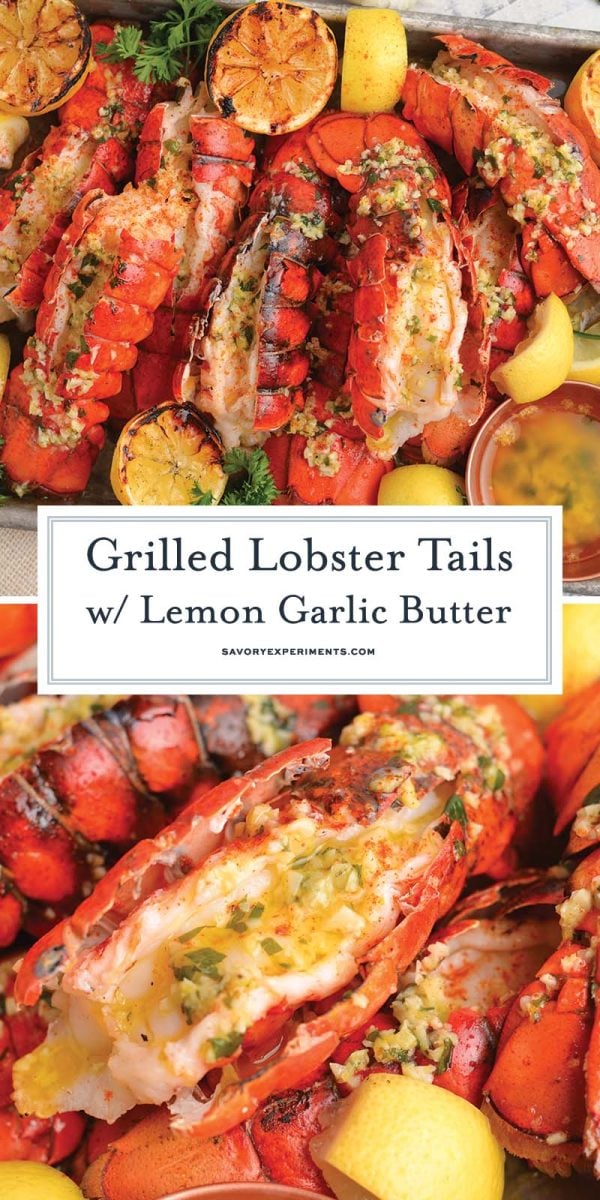 grilled lobster tail collage for pinterest