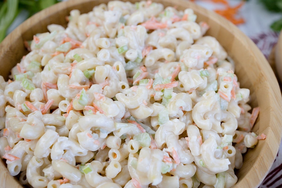 bowl of macaroni salad