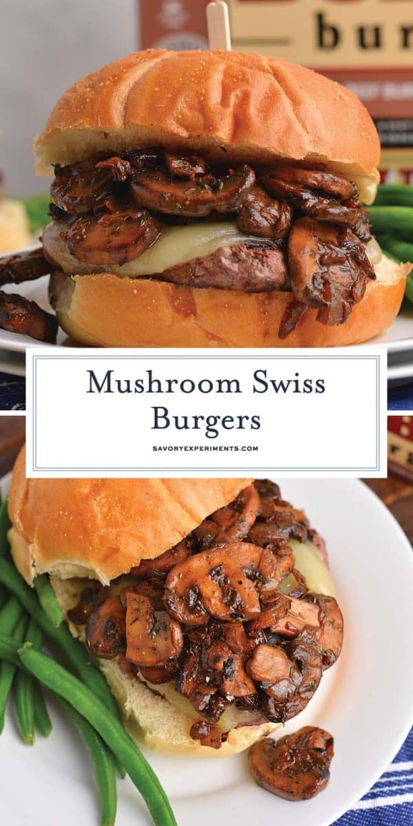 mushroom swiss burger recipe for pinterest