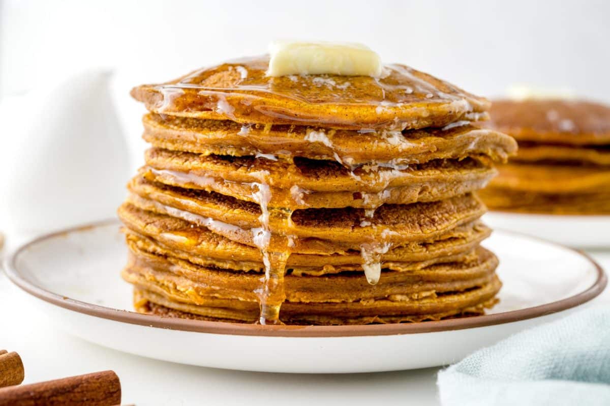 pile of pumpkin pancakes