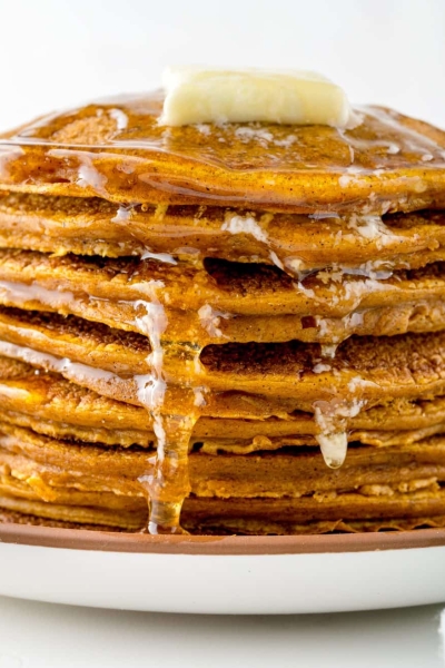 pile of pumpkin pancakes