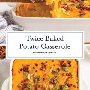 collage of twice baked potato casserole for pinterest