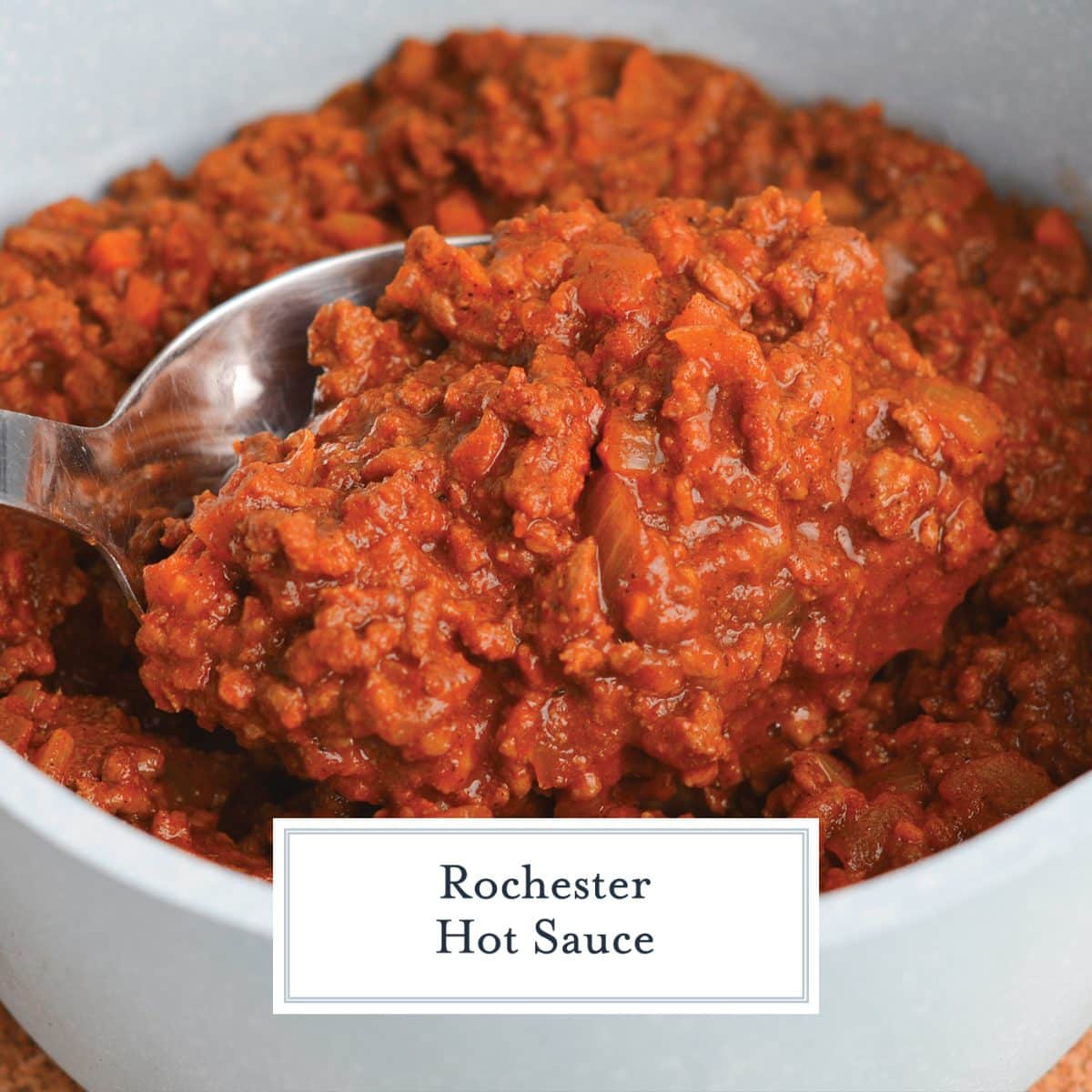 close up of rochester hot sauce with text overlay