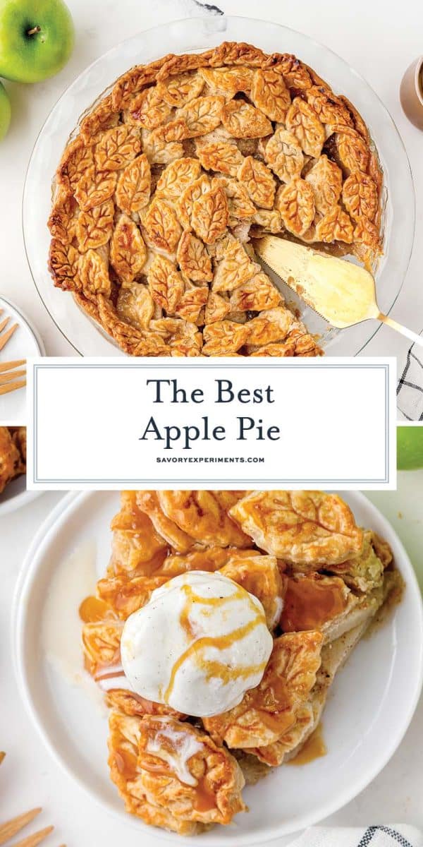 collage of apple pie for pinterest