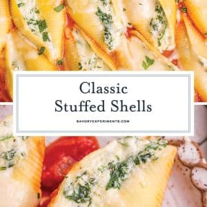 ricotta stuffed shells pin for pinterest