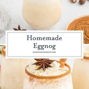 collage of eggnog for pinterest