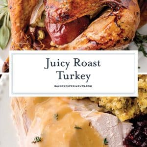 collage of juicy roast turkey for pinterest