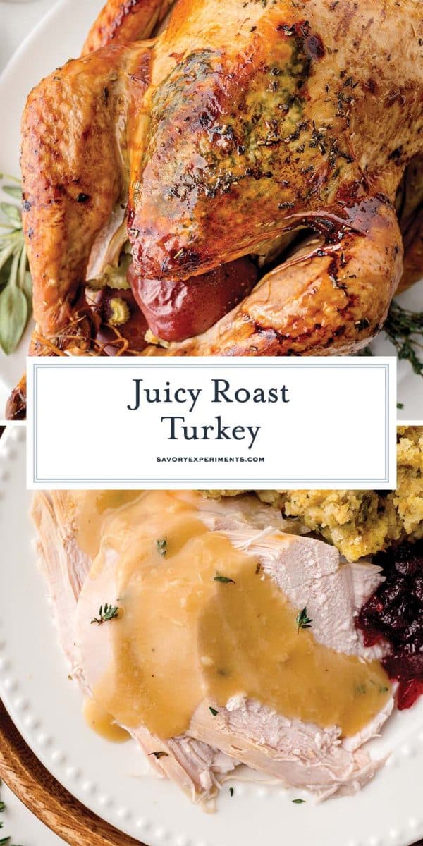 collage of juicy roast turkey for pinterest