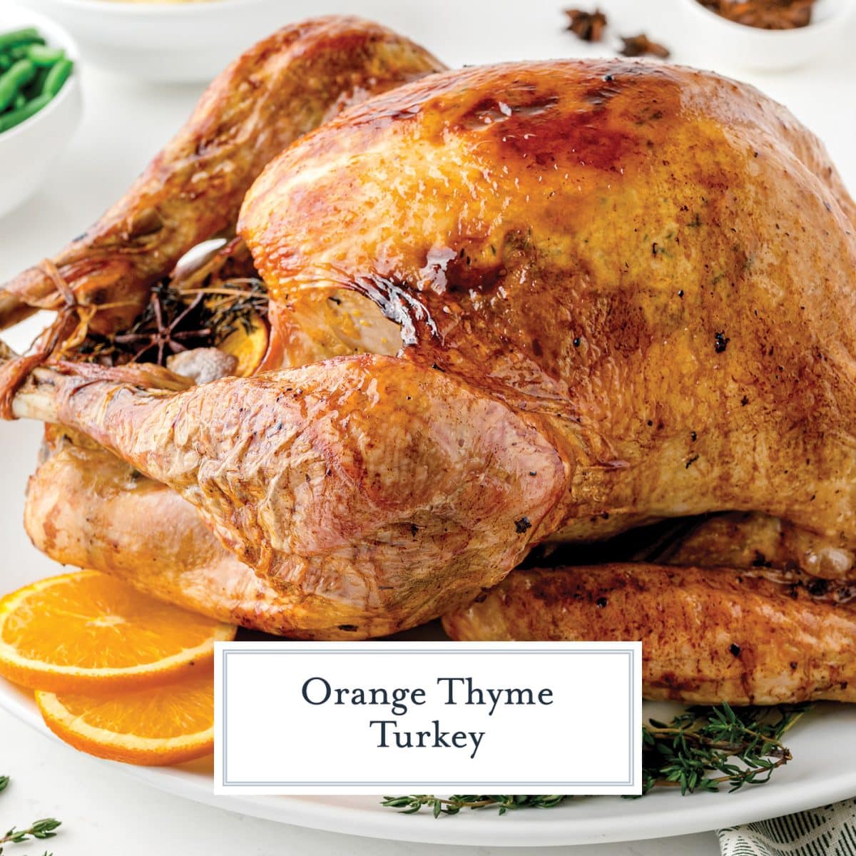 roast turkey with text overlay for facebook