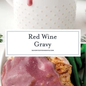 collage of red wine gravy for pinterest