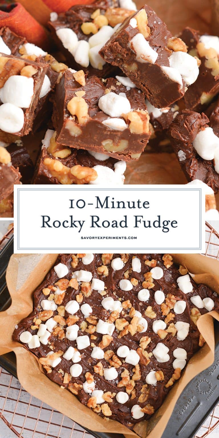 EASY Rocky Road Fudge Recipe (Sweetened Condensed Milk)