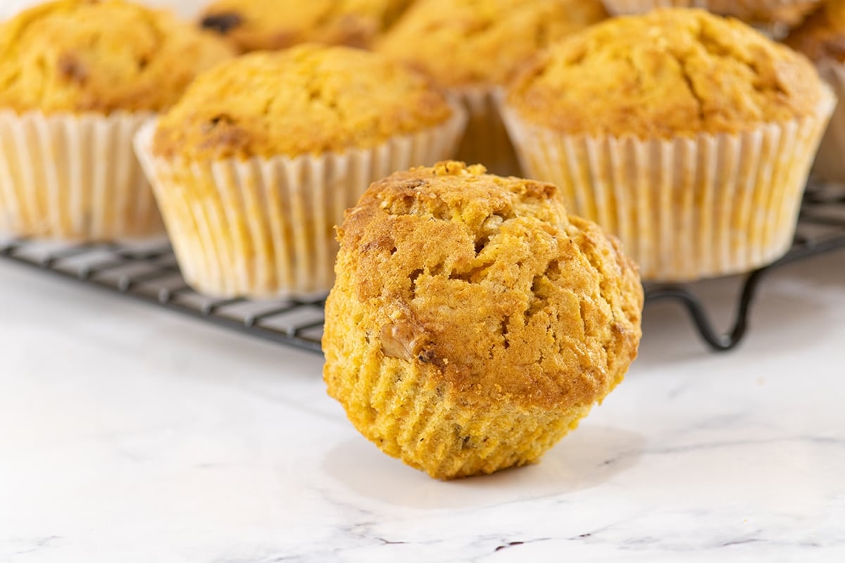 angled carrot muffin