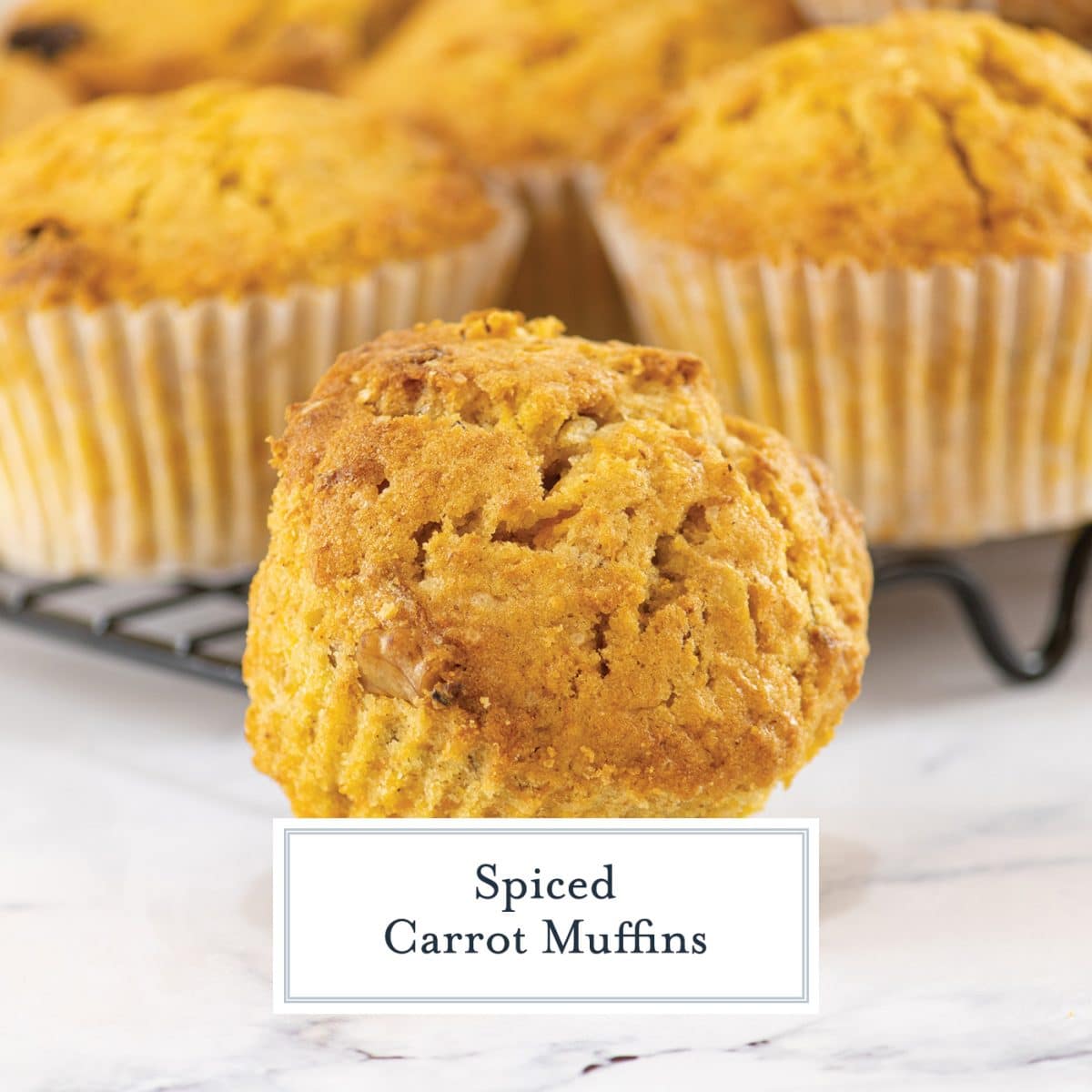 angled muffin with text overlay for facebook
