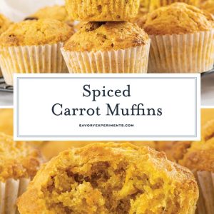 collage of carrot muffins for pinterest