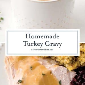 collage of turkey gravy for pinterest