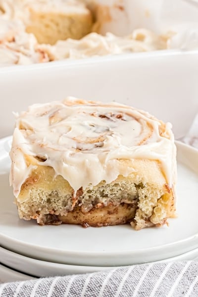 cinnamon roll on a plate