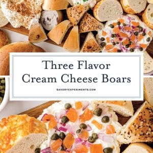 collage av cream cheese board för pinterest