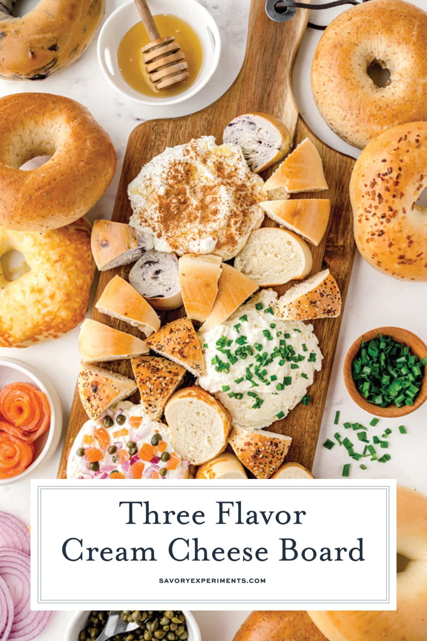 EASY Cream Cheese Board Recipe (w/ Three Flavor Options!)