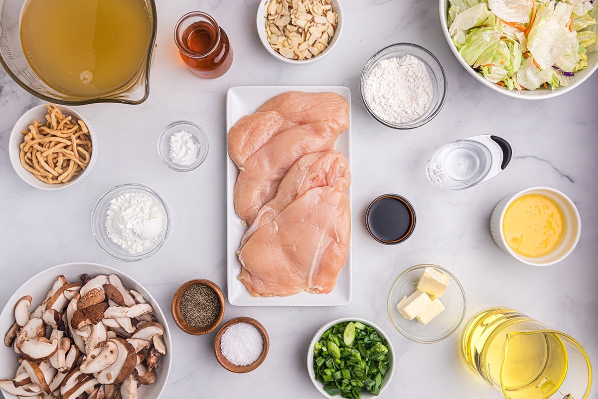 ingredient for making chinese almond chicken