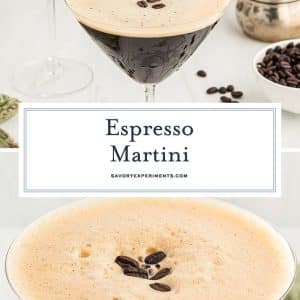 collage of espresso martini for pinterest