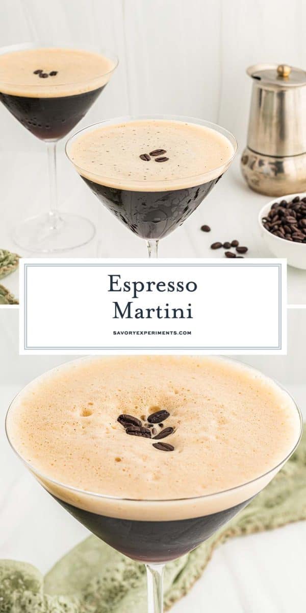 collage of espresso martini for pinterest