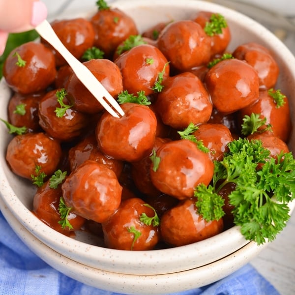 wooden toothpick in a cocktail meatball