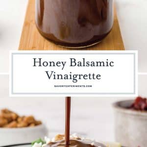 collage of honey balsamic vinaigrette for pinterest